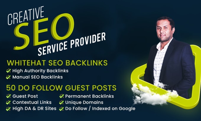 Gig Preview - Provide high da do follow SEO guest post backlinks