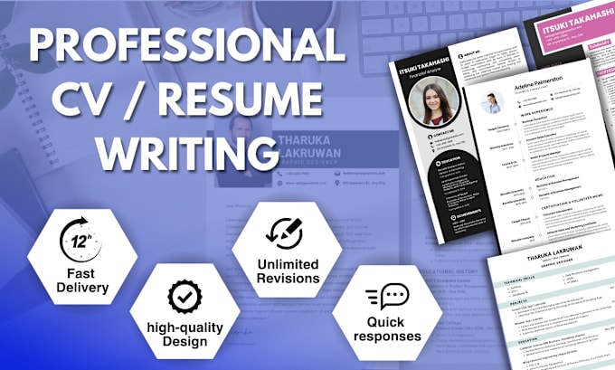 Gig Preview - Make a professional CV, modern resume, cover letter in 12 hours