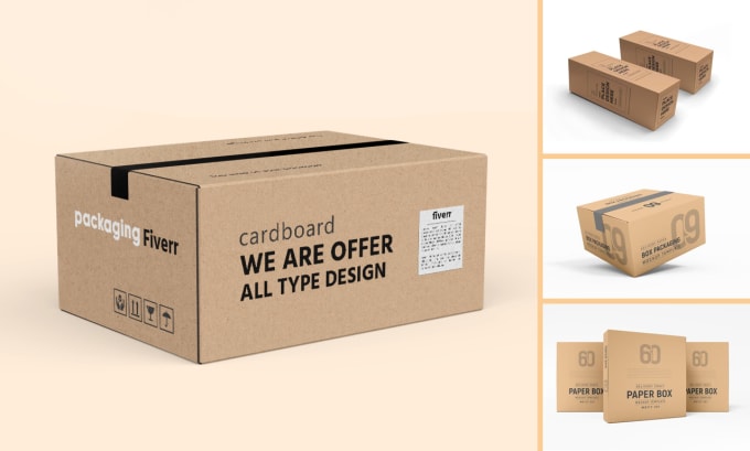 Gig Preview - Carton box, shipping box, cardboard box, subscription box, custom design