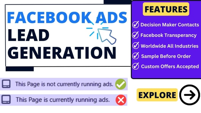 Gig Preview - B2b lead generation of companies not running facebook ads