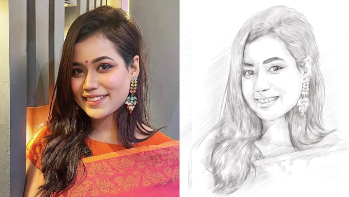 Gig Preview - Realistic pencil sketch from your photo