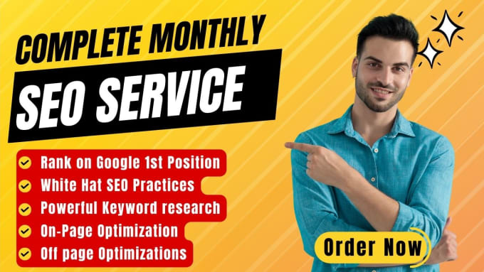 Gig Preview - Do white hat complete monthly SEO service package with on page, off page