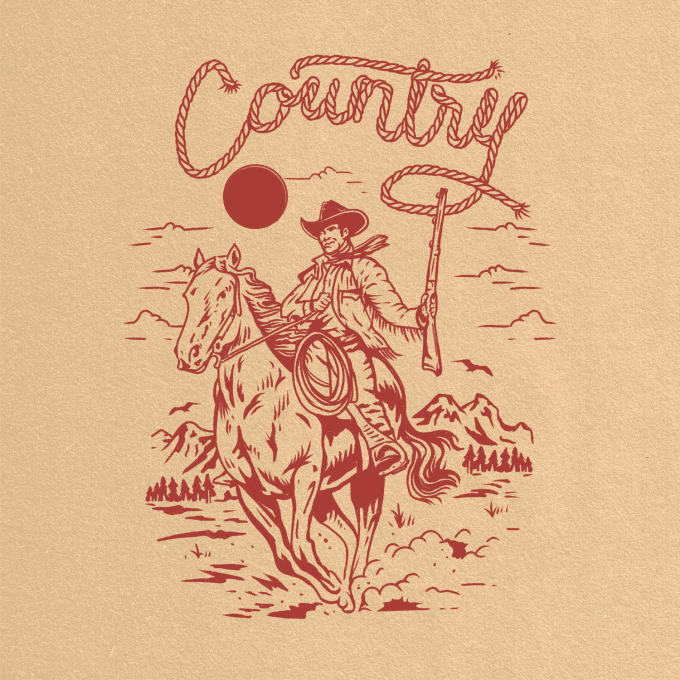 Gig Preview - Draw western vintage for logo and t shirt