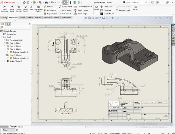 Gig Preview - Provide 2d mechanical drawings using solidworks, creo, nx