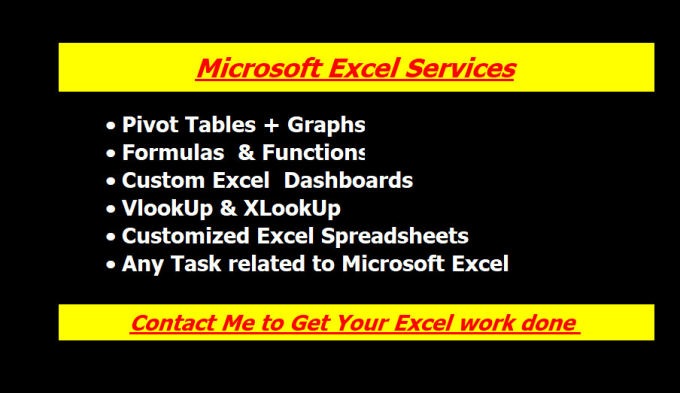 Gig Preview - Create and fix microsoft excel formulas functions charts graphs