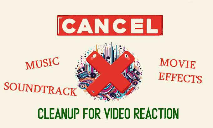 Gig Preview - Remove copyright audio content for youtube video reaction monetization