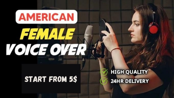 Gig Preview - Record high quality american female voice over