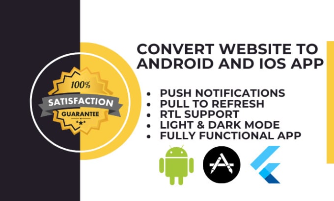 Gig Preview - Convert website to android and ios app webview app