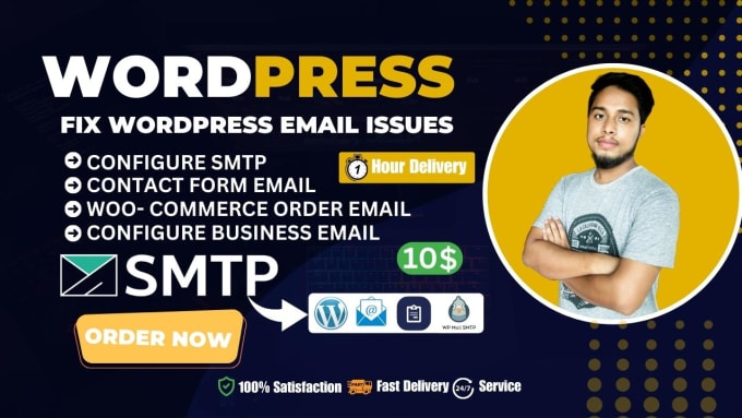 Gig Preview - Setup wordpress SMTP mail or fix your wp mail not receive