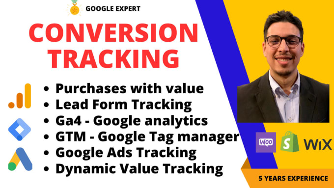 Gig Preview - Set up google ads conversion tracking with tag manager, ga4 sales, forms, calls