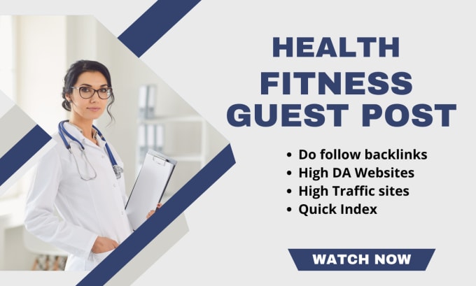 Gig Preview - Do health and fitness guest post