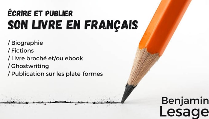 Gig Preview - Help you write your book in french