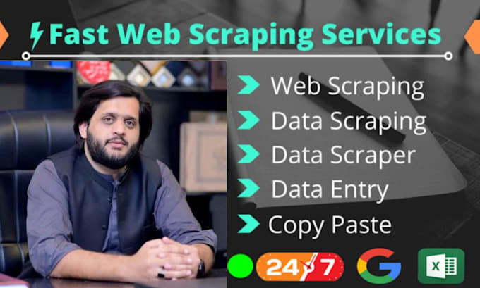 Gig Preview - Do web scraping ,python web scraper, and data scraping