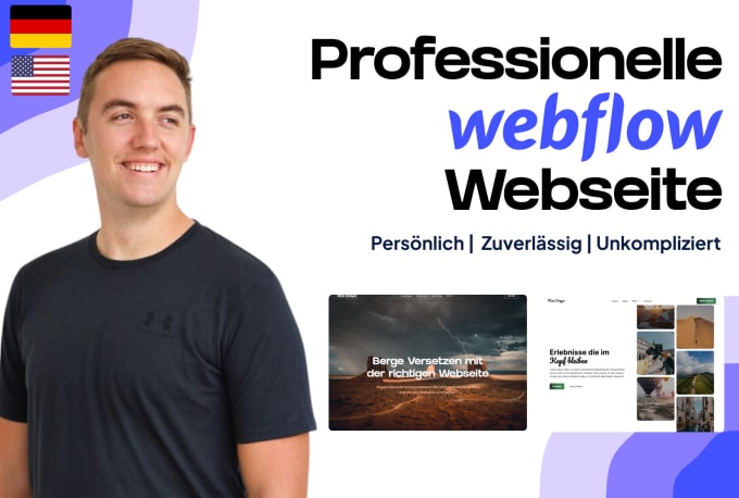 Gig Preview - Deine professionelle webflow webseite erstellen