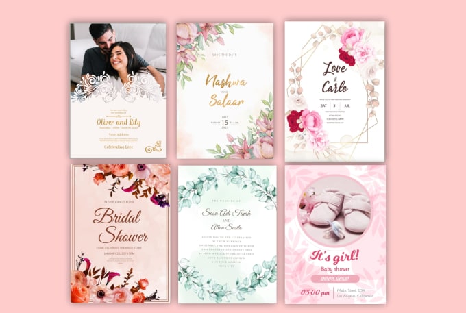 Gig Preview - Design invitation, wedding, birthday and greeting cards