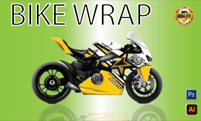 Gig Preview - Do professional motorcycle wrap, mx bike, sports bikes and vehicle wrap