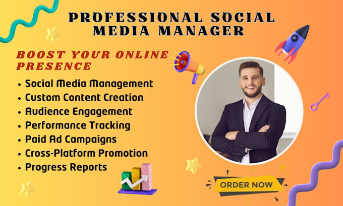 Gig Preview - Be your professional social media marketing manager and content creator