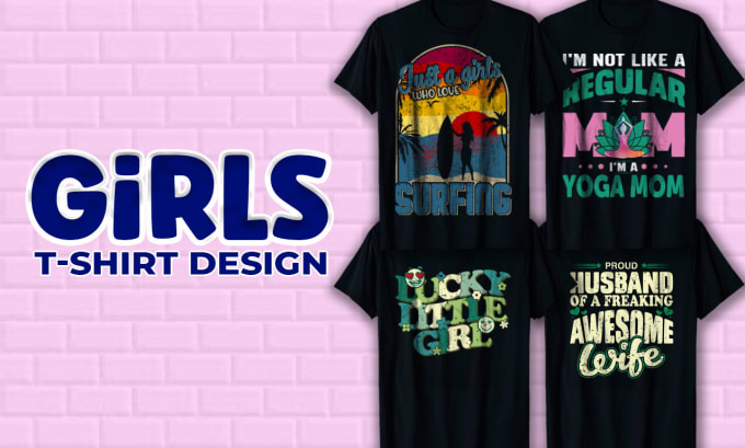 Gig Preview - Girls and women, summer, camping and christian t shirt design