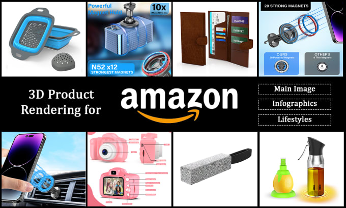 Gig Preview - Amazon product 3d modeling and realistic rendering