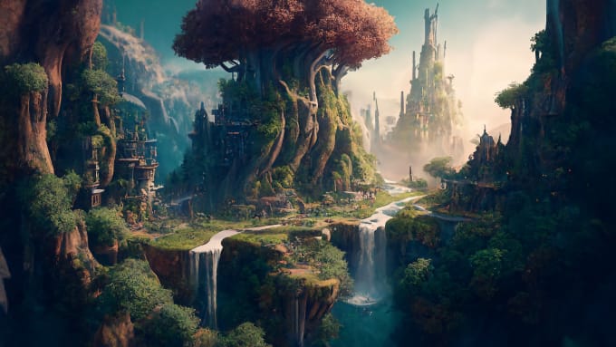 Gig Preview - Create amazing fantasy landscape illustrations