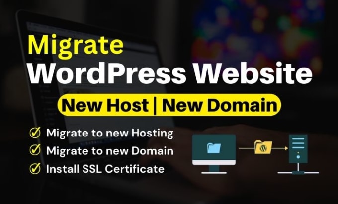 Gig Preview - Transfer, migrate, clone and backup wordpress website to a new domain or hosting