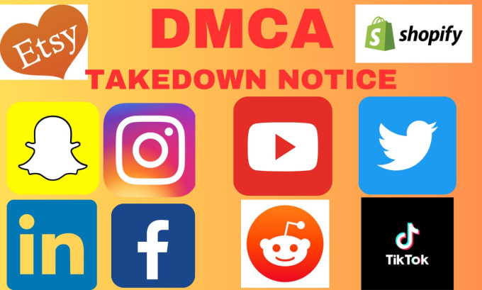 Gig Preview - Send dmca takedown notice to reddit tiktok instagram google fb and onlyfans