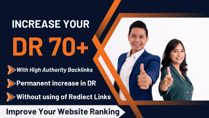 Gig Preview - Increase domain rating ahrefs DR using high authority seo backlinks