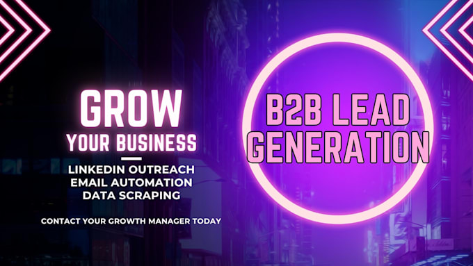 Gig Preview - B2b lead generation, linkedin and email outreach