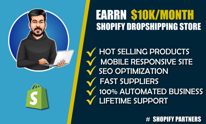 Gig Preview - Design profitable ecommerce shopify website or shopify dropshipping store design