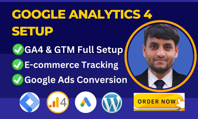 Gig Preview - Setup google analytics 4, ga4 ecommerce tracking, conversion tracking via GTM