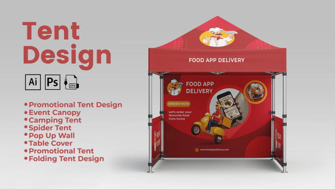 Gig Preview - Design tent, table cover, flag and canopy tent