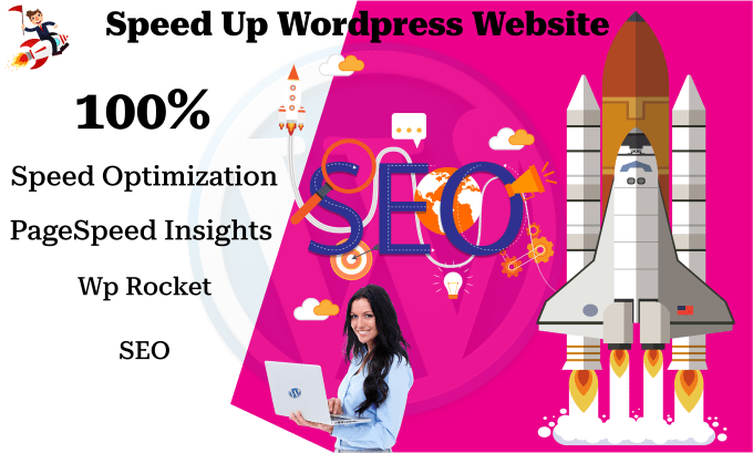 Gig Preview - Do wordpress website optimize, SEO, and pagespeed insights with wp rocket