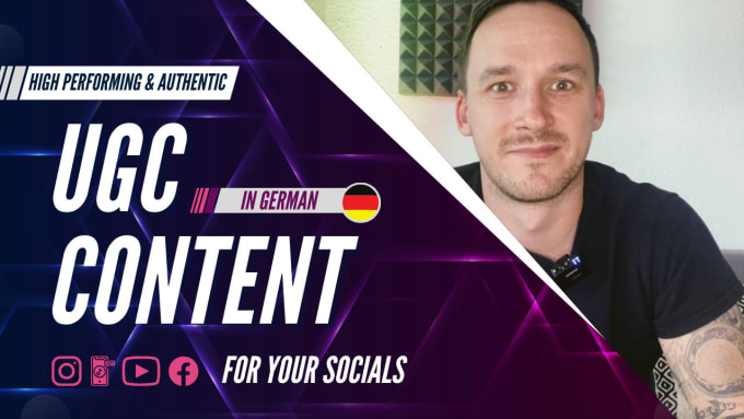 Gig Preview - Create authentic ugc videos in german for you