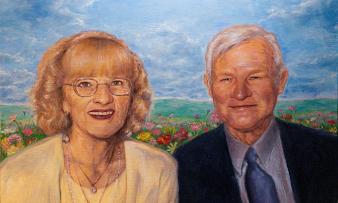 Gig Preview - Paint oil portrait gifts for couple, family and wedding