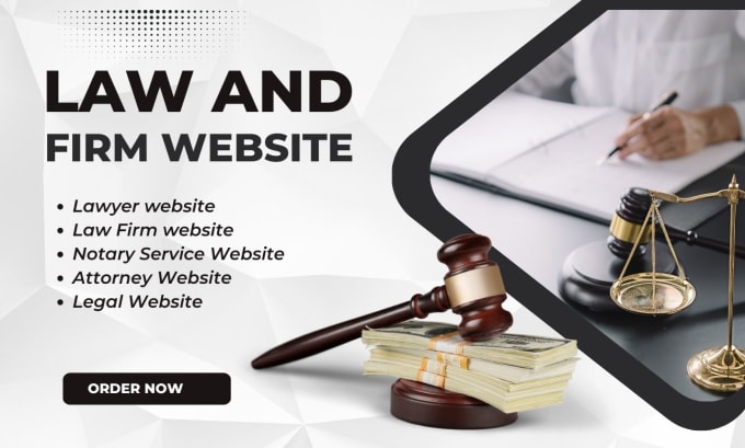 Gig Preview - Build lawyer website, notary, attorney and law firm website, notary website