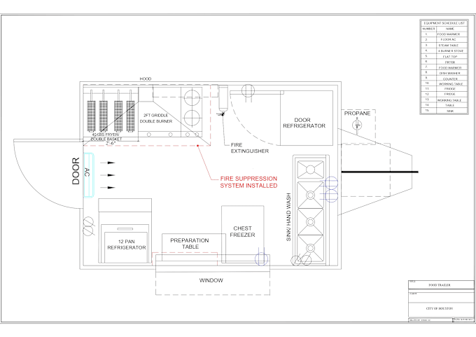 Gig Preview - Draw your food truck or trailer blueprints for city permit