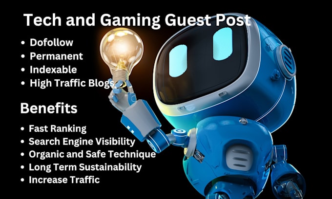 Gig Preview - Do tech and gaming guest post on high da technology blogs