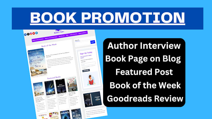 Gig Preview - Create a book promotion page with an interview on my blog