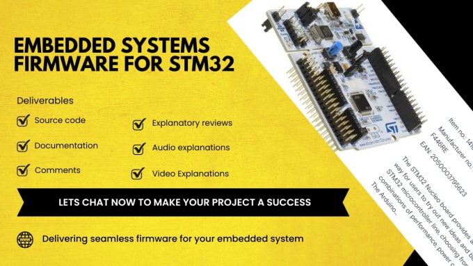 Gig Preview - Write embedded c firmware for your stm32 microcontroller