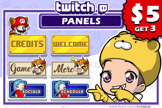 Gig Preview - Design custom twitch panels for your stream