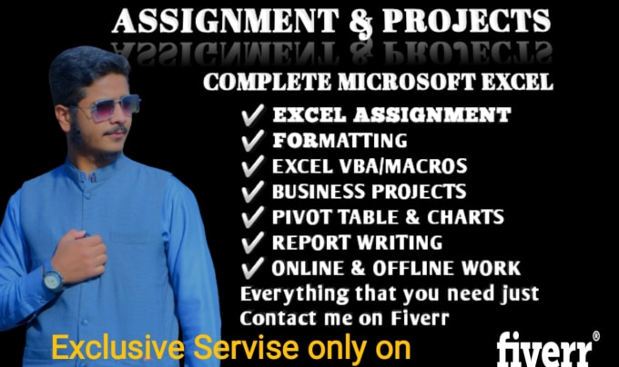 Gig Preview - Do urgent ms excel, word assignments projects and powerpoint presentation