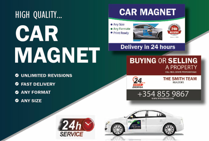 Gig Preview - Make attractive car magnet or door sign and any size magnet