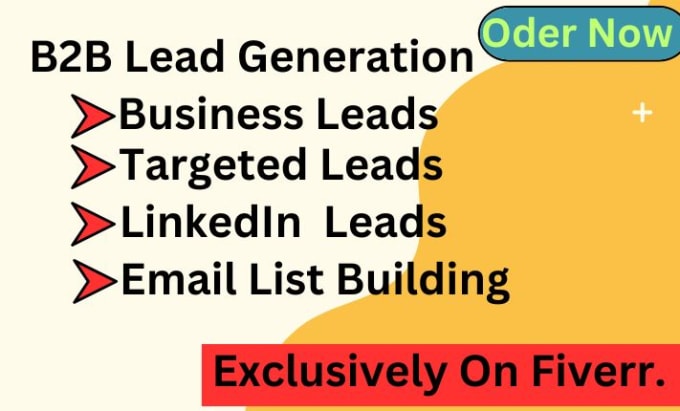 Gig Preview - Provide b2b lead generation for any industry