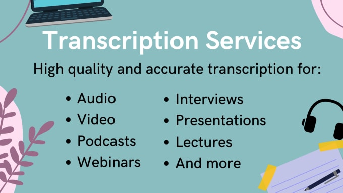 Gig Preview - Provide video or audio transcription services