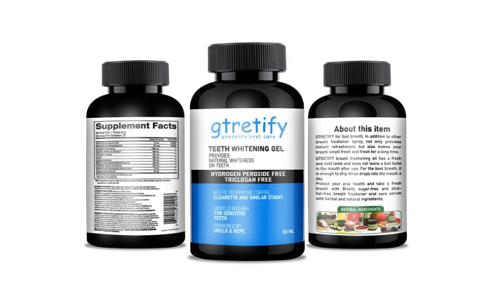 Gig Preview - Do supplement bottle label design, bottle label and product packaging