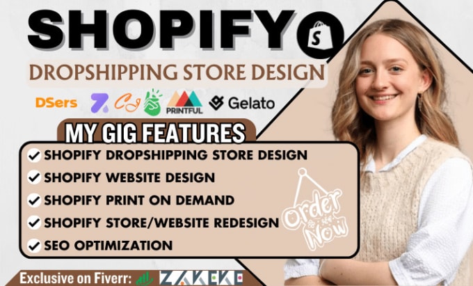 Gig Preview - Build shopify dropshipping store, ecommerce website, dropshipping store