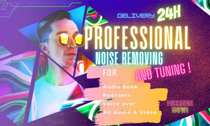 Gig Preview - Audio noise removal editing for podcasts and videos in 24h