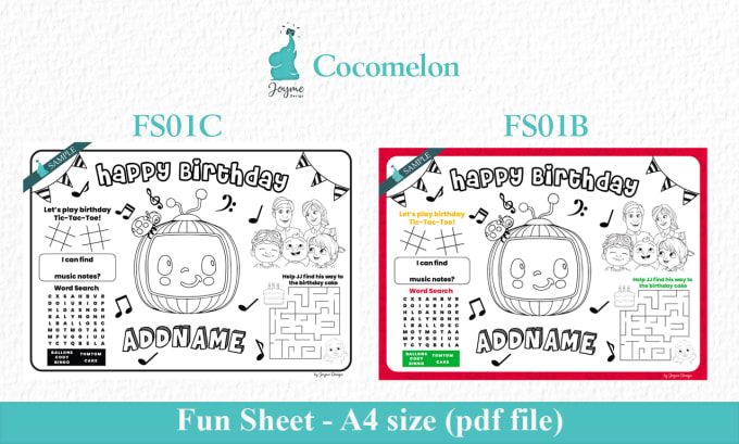 Gig Preview - Printable birthday party fun sheet