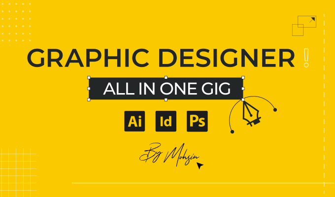 Gig Preview - Be your one stop graphic designer with adobe softwares