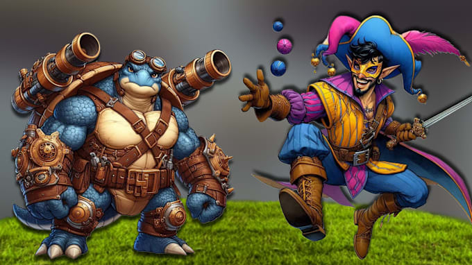 Gig Preview - Draw amazing 2d 3d video game concept art character and asset, fantasy rpg game